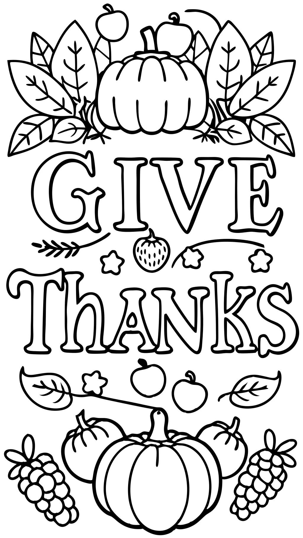 give thanks coloring page